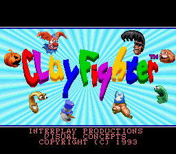 Clay Fighter Title Screen